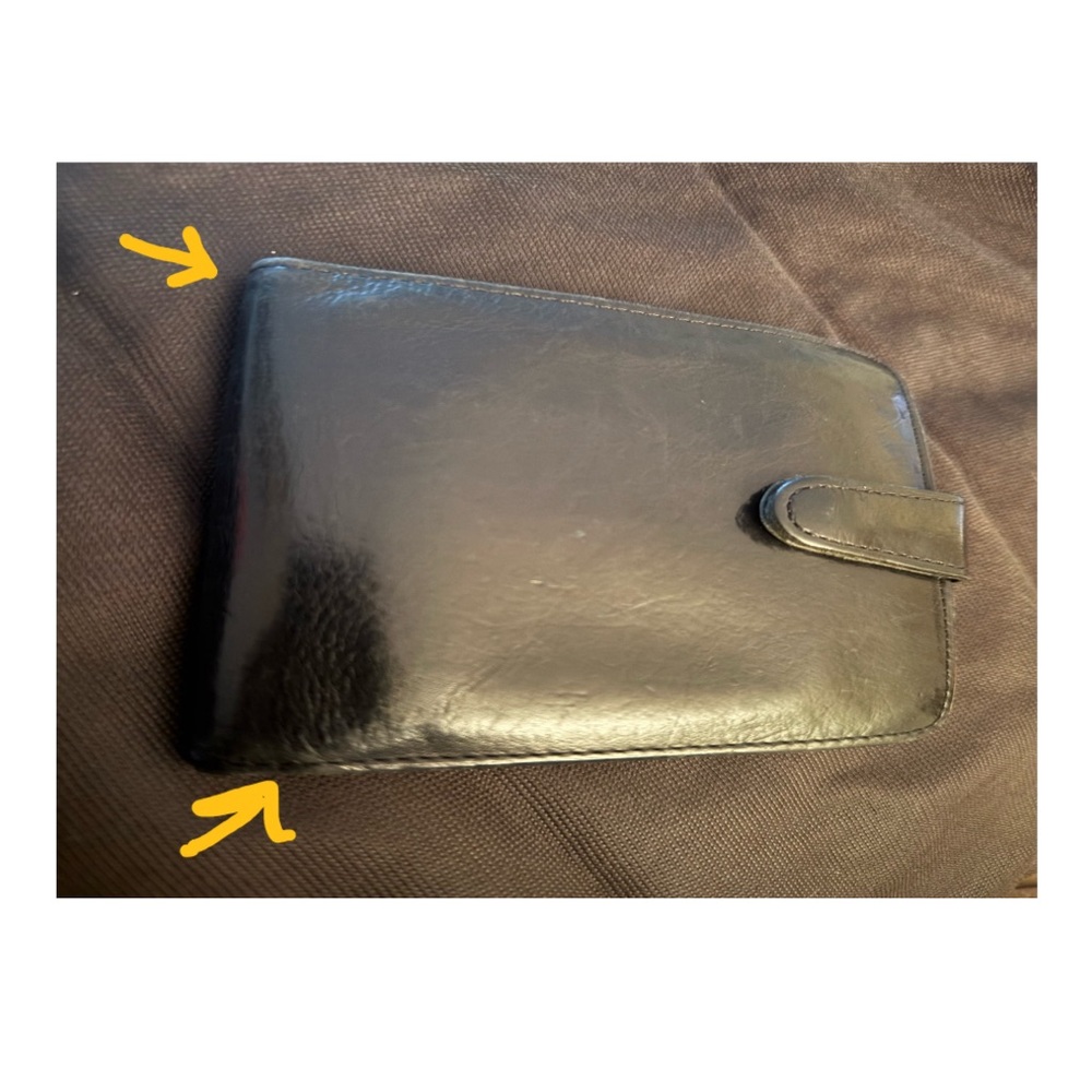 VINTAGE Coach Black Leather Kiss Lock Wallet - Picture 7 of 9